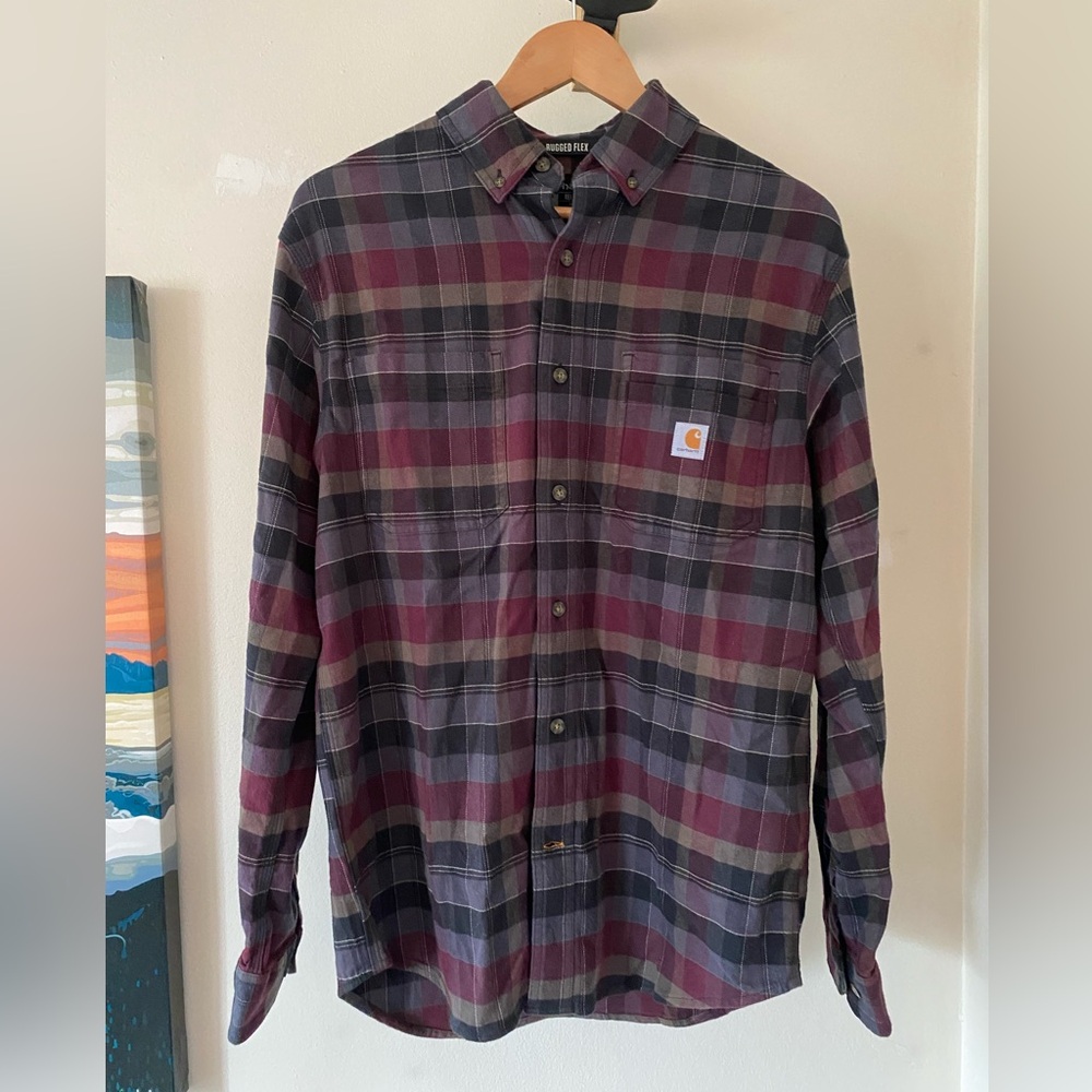 Carhartt Men's Rugged Flex Fitted Midweight Flannel Long-Sleeve - Men’s Small